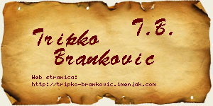 Tripko Branković vizit kartica